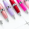 Penne da 10 pezzi in gallina in metallo in gallina in perline Mini Ballpoint Penne Penne Ufficio della scuola personalizzata Studente Penna tascabile portatile