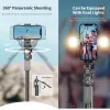 Sticks 2055mm mini selfie stick stativ med trådlös fjärravtagbar fyllningsljus utdragbar stativ med 1/4 skruv för telefonkamera live