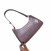 retro krokodilmönster axelväska kvinnor france väska pu läder armhålväska avancerad design handväska ny damväska säck p76q#