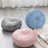 Oreiller 1pc 35cm rond solide 14color siège velours tissu rétro dos canapé en peluche pad je transfère la voiture à la maison