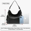 Hobo zency moda kobiety miękka czarna torba na ramię duża tota oryginalna skórzana torebka crossbody Shopper Travel Travel