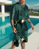 Summer Mens Suit 3d Printig Geometric Patterns с коротким рукавом шорты для рубашки мода с двумя частями уличная одежда 240415