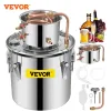 Machines VEVOR Alambic Distiller Alcohol Moonshine 3 5 8 Gal DIY Still Stainless Copper Home Brew Water Wine Essential Oil Brewing Kit