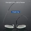 Sonnenbrillen Rahmen Retro Runde Titanlegungsbrillen
