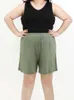 Shorts Women Shorts Plus Size Casual Elastic Waist a ginocchio Bermuda Bermuda Culleging Summer 240411