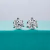 Earrings AnuJewel 2cttw D Color Moissanite Diamond Stud Earrings 925 Sterling Silver Classic Earrings Jewelry Wholesale