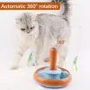 Игрушки игрушки для игрушек для кошек для внутренних кошек, автоматические игрушки для упражнений с пером, 360 ° вращающихся перьев и шариков с колоколом