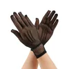 Women Black White Summer Driving Gloves Mesh Fishnet Gloves Lace Mittens Full Finger Girls Lace Fashion Mitten