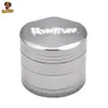 Chrome Crusher Smoke Accessory 50 mm 4 couches Metal Tobacco Grinder dents de diamant pointu