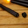 Candles 3 or 4 Pieces 11 Inch Halloween Black Flameless LED Taper Candles With Yellow/Warm White Light,Battery Plastic Fake LED Candles