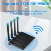 ルーターZBTデュアルバンドルーターWIFI6ワイヤレスWIFIルーター1800MBPS DDR3 256MBフラッシュ16MB 2*ギガビットポート1 WAN 2 LAN WIFI 6 ROTEADOR