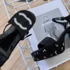 Designer dames slippers glijden op sandalen klassieke lage dikke hakken strass diamant dia's luxe letters letter muilezels buiten strandschoen zilveren zwarte vrije tijd schoen
