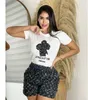 Sommer Neue Designerin Frauen Tracksuits Luxusmarkenanzug T-Shirts Shorts 2-teils Casual Sports-Anzug G11