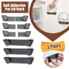 Organisation 3 paires Selon d'organisateur de couvercle en pot auto-adadhésive Wallmountned No Punching Household Komenter Storage Holder Pan Coud Pot Cover Racks