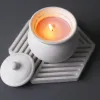 Ceramics DIY Round Plaster Candle Jar Silicone Mold with Lid Cement Resin Mold Handmade Vase Storage Jar Home Decoration Craft Ornaments