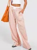 Pantalon féminin Salon des femmes Stripe Tai-taille élastique lâche Pyjama décontracté confortable pantalon