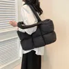 leftside Big Cott Padded 2024 Spring Women Shoulder Bags New Trend Korean Fi Solid Color Handbags Lady Tote Bag O1kG#