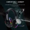 Scanners LED Light Gaming Headset Gamer Casque Deep Bass Computer Game Game Écouteur avec micro PS4 Xbox PC audifonos Gamer Fone