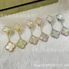 Mode Originalität van natürlicher Malachit Diamant Clover Ohrringe Personalisiertes Licht Luxus hochwertiger Schmuck