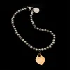 Brand Titanium Steel T Ball Strand Bracelet Women's Fashion Charm Single Heart Bracelet High Quality Designer Jewelry 2024422