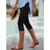 Frauenhose Capris Sommer Frauenmännische Spitze Slim Fit Basic Capris lässig und komfortables Spleißen hoch getailte kurze Leggings Y240422