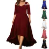 Casual Dresses Women's Oversize Loose Sexy Off Shoulder Half Sleeve Solid Dress Official Store Vestidos Para Mujer Ropa de