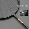 Endast professionell lättvikt 62G 8U G5 Kolfiber Strugn Badminton Rackets med väskträning Racquet Sport för vuxen 240410