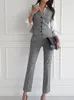 DONNE ELEGANTE BLATURA A BUSTENTE FORMALE BLATERO 3 pezzi Abito da ufficio Office Giacca Pantsuit Corea Fashion Outfit vintage 240407