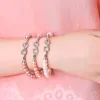 Strons Bracelet de perles d'eau douce Hengsheng avec fermoir en argent blanc, 89 mm AAAA Perles semi-finales pour bracelet de la fête des mères