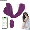 App Controle remoto clitóris de vibradores vestíveis G Spot Spot Invisible Butterfly Panty Vibradores recarregáveis para adultos brinquedos sexuais para mulheres