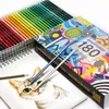 48/72/120/160/180 COLLES CURS SET SET des crayons aquarelle crayons d'huile professionnelle Crayon doux en bois pour école Sketch Sketch Art Supplies 240417