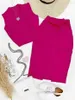 Set da donne outici di donna in modo estivo color round rotondo a maniche croia top tasca casual gallieva di design 240419