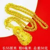 Hanger kettingen goud 999 echte gouden ketting guan gong drakenmerk hanger 18k keten dominante mode sieraden cadeau voor mannen en vrouwen 240419