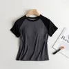 Women's Sleepwear Casual Chest Pad T-shirt For Women Short Sleeve Patchwork Color One Piece Pajamas Top Ladies Nightwear Sleep Shirt