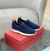 Desginer Men casual sneaker Brunello knitted platform sneaker elastic cashmere low top round toe rubber soles light sports trainers 35-46Box nice quality