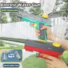 Summer Electric Water Gun Glock haute pression grande bouteille automatique Blaster Squirt Game Sooker Pool extérieur jouet pour les enfants 240416