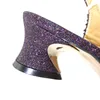 Dress Shoes QSGFC Selling Party Wedding Purple Color Women And Bag Set With Shiny Retro Alloy Mosaic Rhinestone Accessories