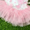 Voor kanten kleding Chiffon Dog kleine huisdierbloemen Fashion Party Birthday Puppy Wedding Jurk Zomer schattige kattenkostuumkleding