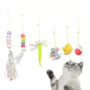 Toys Simulação Caterpillar Cat Toy Cat Scratch Rouse Funnyhey Selfhey Toy interativo RETRACIMENTO Tipo de porta pendurado Pet Supplies