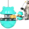Toys Tumbler Cat Interactive Toy Behandla matdispenser Toys med bollbollar Funnlig katt Slow Feeder IQ Träning Ball för Kitten