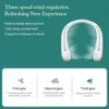 Portable Air Coolers 360 New Mini Neck 360 Rotation Portable No Bladeless Hanging Neck USB Rechargeable Air Cooler 3 Speed Mini Summer Sport Fan Y240422