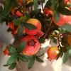 Decorative Flowers Artificial Pomegranate Fruit Branch For Home Decoration Wedding Living Room Decor Fake Plants Red Berry Garden Christmas