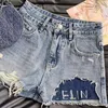 Designer de shorts femininos Desgaste de petróleo sul, 24 Spring New Breakthrough Letter Hot Diamond Denim Caist Slimming Pants Q5S6