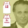 Anpassad valfritt namn nummer herr ungdom/barn Andy Garcia 12 Tijuana Piranhas White Basketball Jersey Mexikansk expansionsteam topp Sydd S-6XL