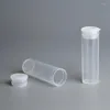 Lagringsflaskor 100 st/parti 5 ml liten plastflaska polypropylenapoteksflaskor (containrar) med snäpplock