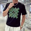 Topp-t-shirts Europeiska och amerikanska designer tryckt Top T-shirt högkvalitativ bomull Comle Corte Sleeve Luxury Hip Hop Street Clothing T-shirt