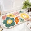 Badmatten inyahome absorberende badkamermat niet-slip huisdouche bloemen volwassen badkuip deur vloer tapijten modieus