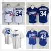 Jerseys de football Dodgers Jersey 42 Robinson 34 Valenzuela