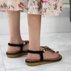 Chaussures décontractées 2024 Femmes d'été 2,5 cm plate-forme 3cm cales basse talons gladiateur sandales dame grande taille soft bling luxe en dehors de Bohemian