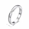 Bands Vnox 3mm Thin Stainless Steel Wedding Rings for Women Men Never Fade Engagement Bands CZ Stone Solitaire Ring